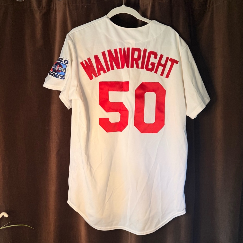 OFFICIAL 2006 World Series Adam Wainwright Home Jersey